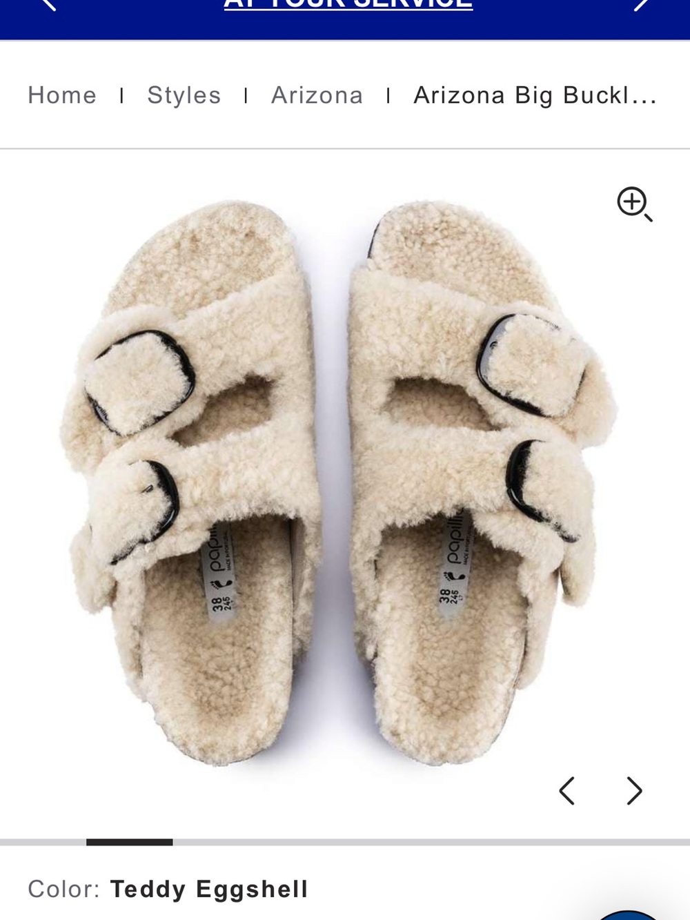 Women’s fur Birkenstock slippers